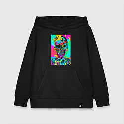 Толстовка детская хлопковая Cool skull - pop art - vogue, цвет: черный