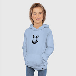 Толстовка детская хлопковая Заяц жует, цвет: мягкое небо — фото 2