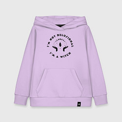 Детская толстовка-худи Надпись Я ведьма