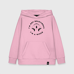 Детская толстовка-худи Надпись Я ведьма
