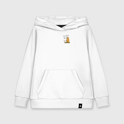 Детская толстовка-худи Ленивиц за ноутом