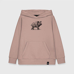 Детская толстовка-худи Кабан гуляет