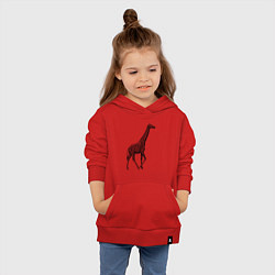 Толстовка детская хлопковая Жираф гуляет, цвет: красный — фото 2
