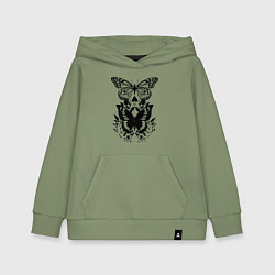 Детская толстовка-худи Две бабочки - татуировка