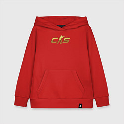 Толстовка детская хлопковая CS 2 gold logo, цвет: красный