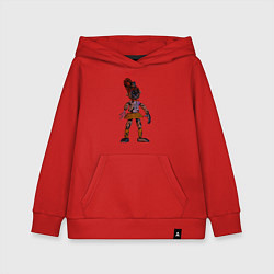 Толстовка детская хлопковая Женский аниматроник, цвет: красный