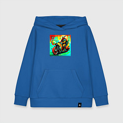 Детская толстовка-худи Викинг на мотоцикле