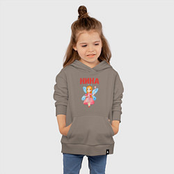 Толстовка детская хлопковая Нина - девочка с волшебной палочкой, цвет: утренний латте — фото 2