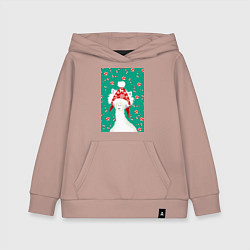 Детская толстовка-худи Лама - альпака в ушанке