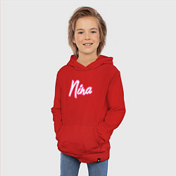 Толстовка детская хлопковая Нина в стиле барби - объемный шрифт, цвет: красный — фото 2