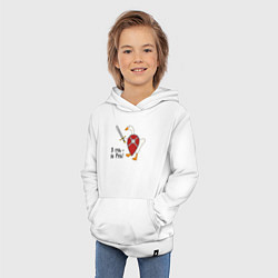 Толстовка детская хлопковая Я гусь - за Русь, цвет: белый — фото 2