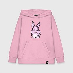 Толстовка детская хлопковая Счастливый кролик, цвет: светло-розовый