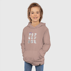 Толстовка детская хлопковая Devision - Popgefahr album, цвет: пыльно-розовый — фото 2