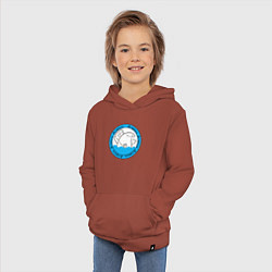 Толстовка детская хлопковая Душнила акуля, цвет: кирпичный — фото 2