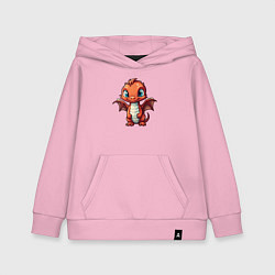 Детская толстовка-худи Дракоша карминный шустрик