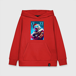 Детская толстовка-худи Cyber new year - bear ai art