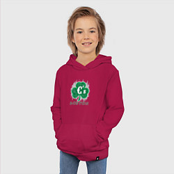 Толстовка детская хлопковая Boston Celtics style, цвет: маджента — фото 2