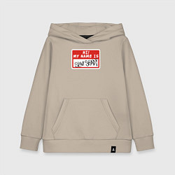 Детская толстовка-худи Hi my name is