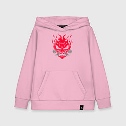 Детская толстовка-худи Логотип Samurai Cyberpunk 2077 - симметричный