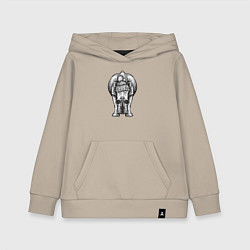 Детская толстовка-худи Носорог стильный анфас