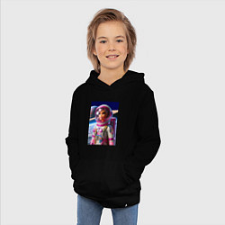 Толстовка детская хлопковая Барби - крутой космонавт, цвет: черный — фото 2
