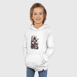 Толстовка детская хлопковая Медведь в лесу играет на акустической гитаре, цвет: белый — фото 2
