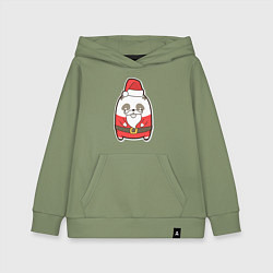 Детская толстовка-худи Панда дед-мороз