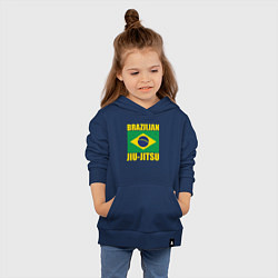 Толстовка детская хлопковая Brazilian jiu-jitsu, цвет: тёмно-синий — фото 2