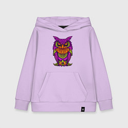 Толстовка детская хлопковая Purple owl, цвет: лаванда