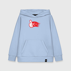 Толстовка детская хлопковая Турецкий лайк, цвет: мягкое небо