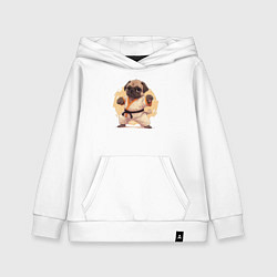 Детская толстовка-худи Карате мопс