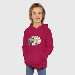 Толстовка детская хлопковая Опасная Фапута, цвет: маджента — фото 2