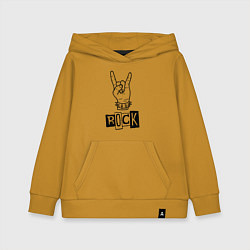 Детская толстовка-худи Символ рока - коза из пальцев