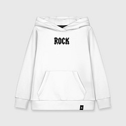 Детская толстовка-худи Rock text art