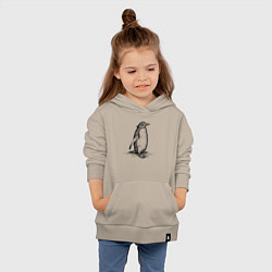 Толстовка детская хлопковая Императорский пингвиненок, цвет: миндальный — фото 2