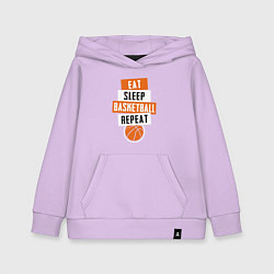 Детская толстовка-худи Eat sleep basketball