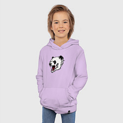Толстовка детская хлопковая Оскал панды, цвет: лаванда — фото 2