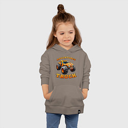 Толстовка детская хлопковая Крутой внедорожник, цвет: утренний латте — фото 2