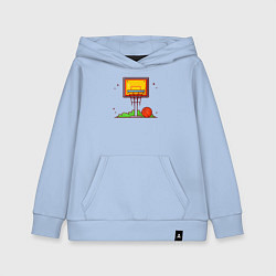 Толстовка детская хлопковая Уличный баскетбол, цвет: мягкое небо