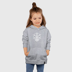 Толстовка детская хлопковая Peace snow, цвет: меланж — фото 2