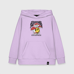 Толстовка детская хлопковая Накорми свой разум счастьем, цвет: лаванда