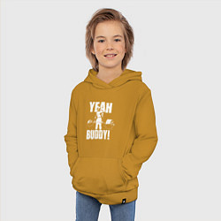 Толстовка детская хлопковая Yeah buddy - Ронни Коулман, цвет: горчичный — фото 2
