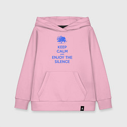 Толстовка детская хлопковая Keep calm and enjoy the silence, цвет: светло-розовый