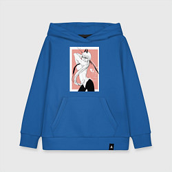 Детская толстовка-худи Человек бензопила Пауэр в офисном костюме