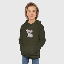 Толстовка детская хлопковая Cute koala, цвет: хаки — фото 2
