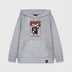 Детская толстовка-худи AC DC на фоне Пикачу играющего рок на гитаре