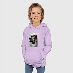 Толстовка детская хлопковая Луффи Монки, цвет: лаванда — фото 2