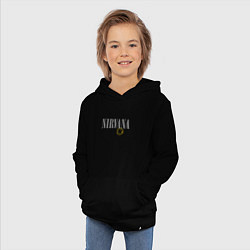 Толстовка детская хлопковая Nirvana logo smile, цвет: черный — фото 2