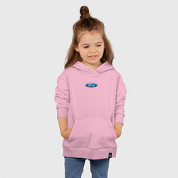 Толстовка детская хлопковая FORD авто спорт лого, цвет: светло-розовый — фото 2