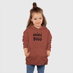 Толстовка детская хлопковая Mini boss, цвет: кирпичный — фото 2